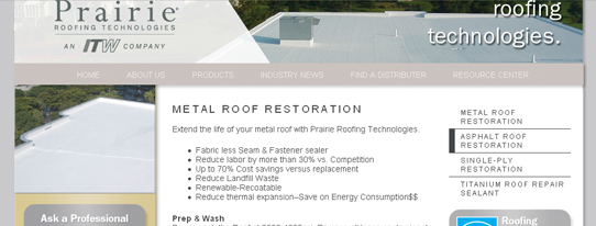 Prairie-Tech secondary page